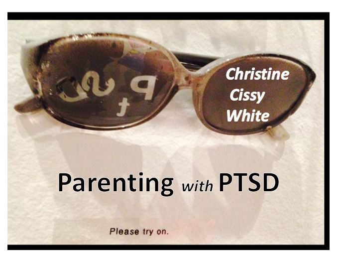 dark glasses with PTSD and author's name
